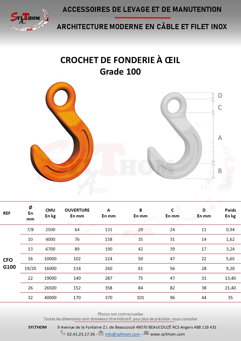 Crochet de fonderie à œil